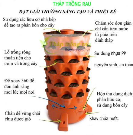 cung cấp tháp trồng rau tại tp HCM